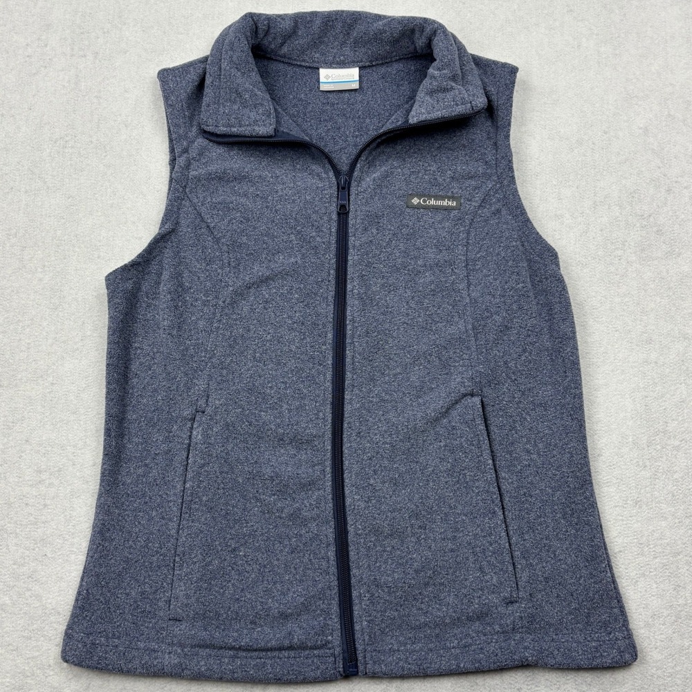 Columbia Vest Womens Medium Blue Benton Springs Fleece Full Zip Outdoor Gorpcore